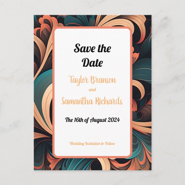 Postal Floral retro vintage (Anverso)