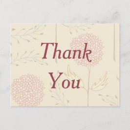 Postal Floral roja gracias
