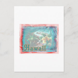 Postal Floral roja hawaiana