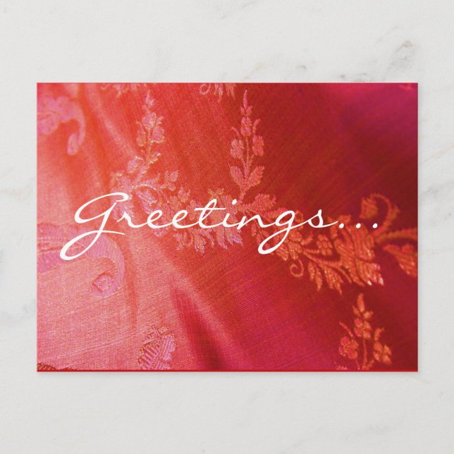 Postal floral roja - Personalizable (Anverso)