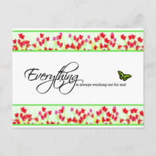 Postal Floral roja - Todo siempre está funcionando