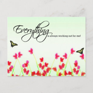Postal Floral roja - Todo siempre está funcionando