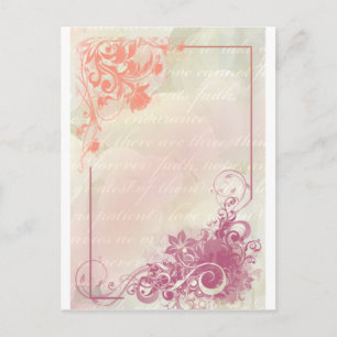Postal Floral romántica
