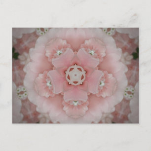 Postal Floral rosa Kaleidoscopio