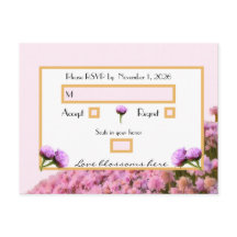 Floral rosa y oro RSVP