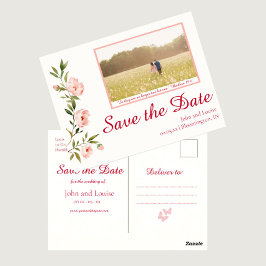 Postal Floral Salven la fecha cristiana Boda