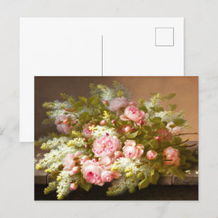 Postal Floral Still Life, Raoul M. De Longpré