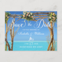 Floral Summer Beach Wedding Gate Salva la fecha