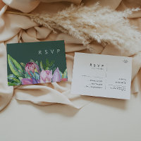 Floral tropical colorida | Green Wedding RSVP