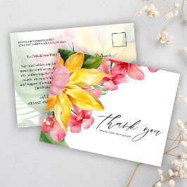 Postal Floral Tropical Moderno y Elegante Boda de Destino