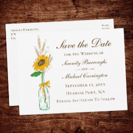 Postal Floral, un Boda ruso de girasol, salva la fecha