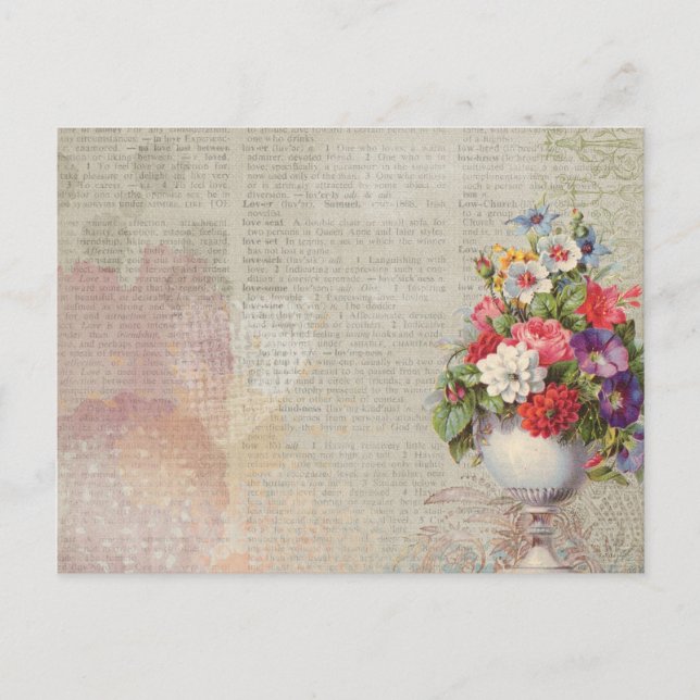 Postal Floral victoriana (Anverso)