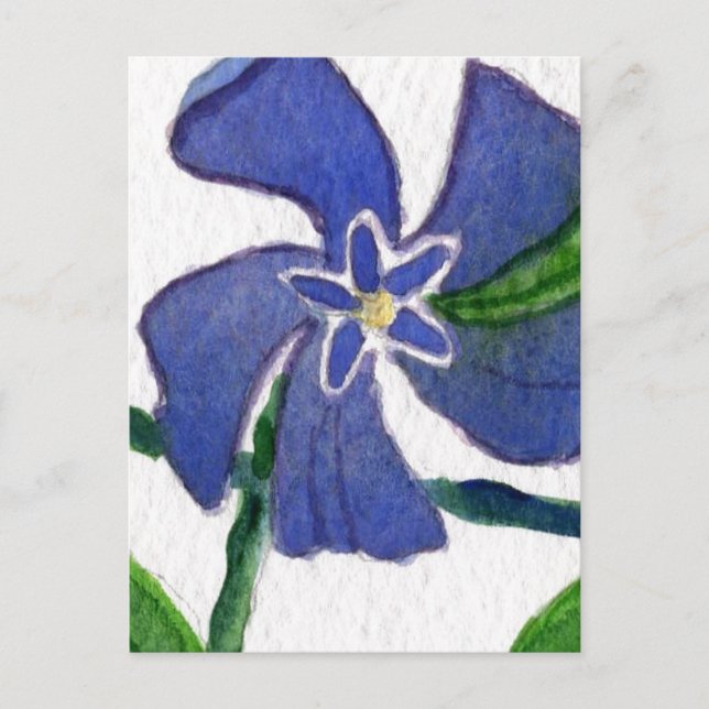 Postal floral "Vinca Vine" (Anverso)
