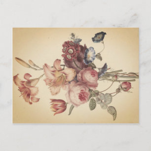 Postal floral vintage