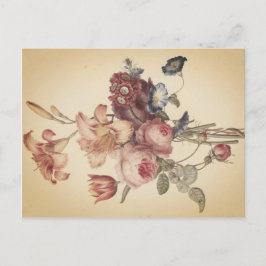 Postal floral vintage