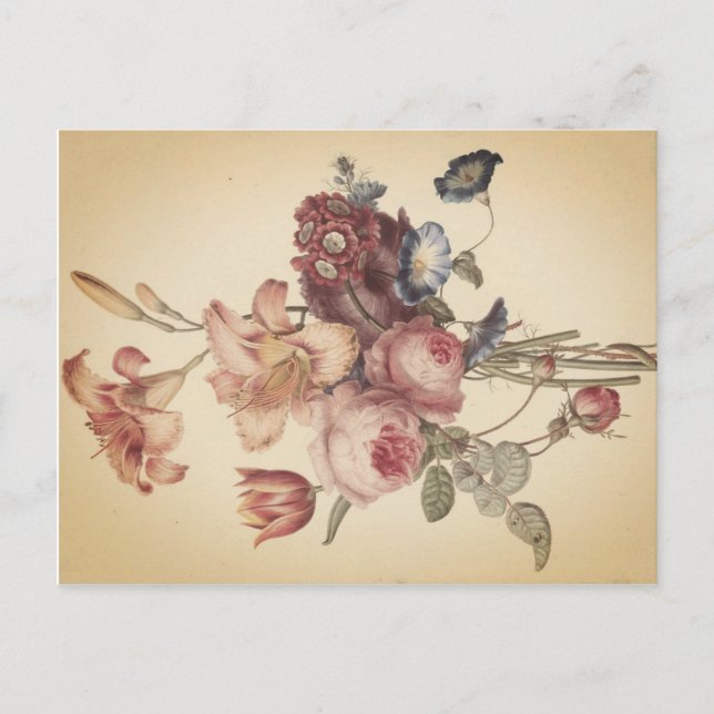 Postal floral vintage (Anverso)