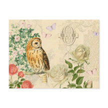 Postal floral vintage con hermosos rosas