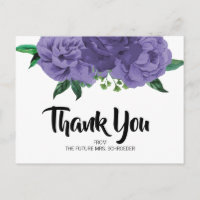 Floral Violeta Púrpura Ducha De Novias Gracias Tar