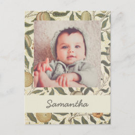 Postal Floral virgen William Morris Fruit Art Nouveau