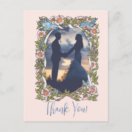 Postal Floral Watercolor Rubor Garden Foto Boda