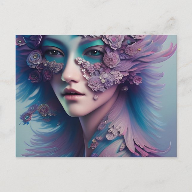 Postal Floral y feminista (Anverso)