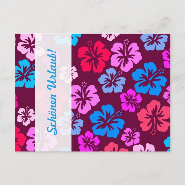 Postal Floral y rosa (Anverso)