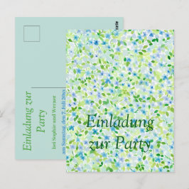 Postal Florale Party in zarten  Pastelltönen
