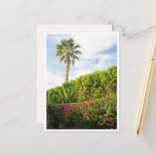 Postal Florales del desierto y palmeras de Palm Springs