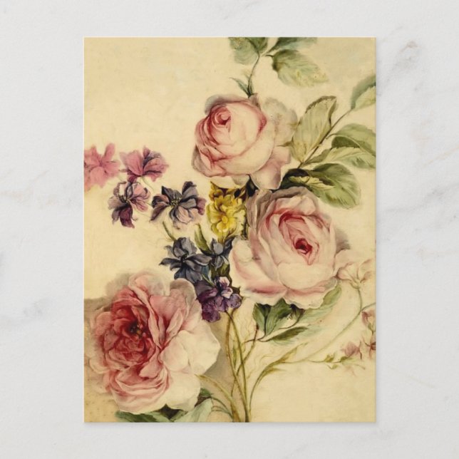 Postal Florales del siglo XVIII (Anverso)