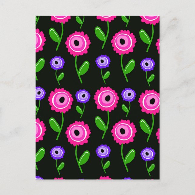 Postal Florales jóvenes (Anverso)