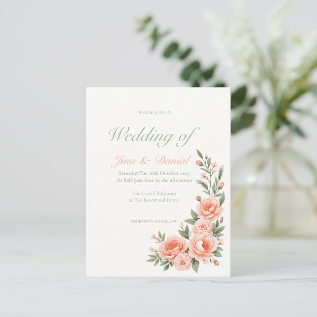 Postal Florecer al Atardecer (Anverso de pie)