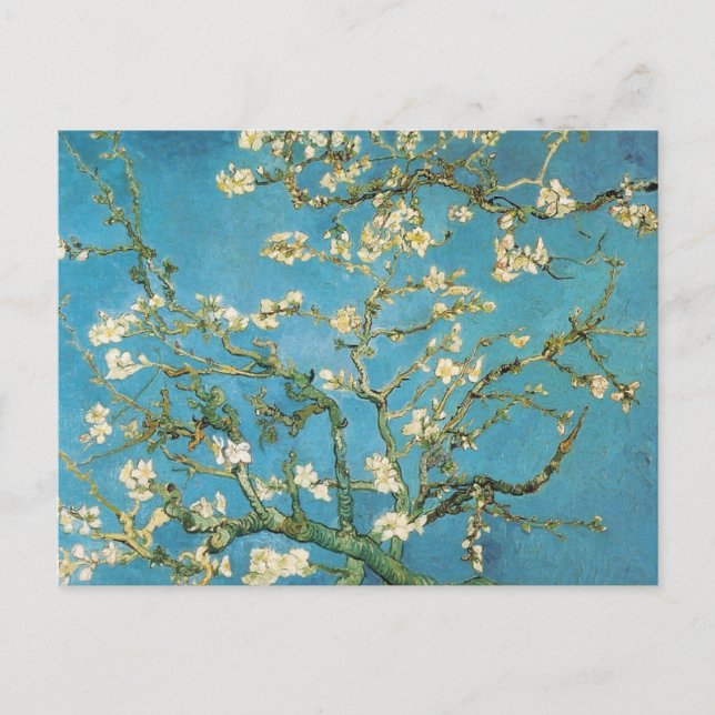 Postal Floreciente árbol de almendras Vincent van Gogh (Anverso)
