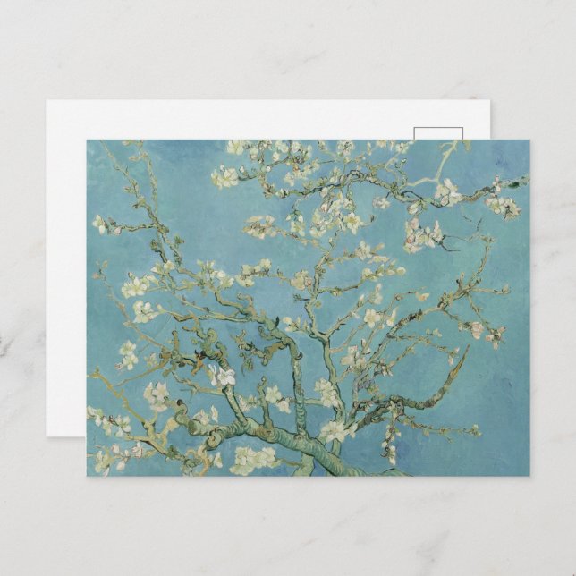 Postal Florecimiento de Almond: Vincent Van Gogh (Anverso / Reverso)