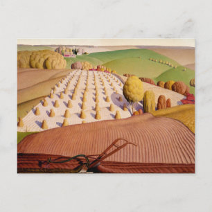 Postal Florecimiento de otoño, 1931 por Grant Wood