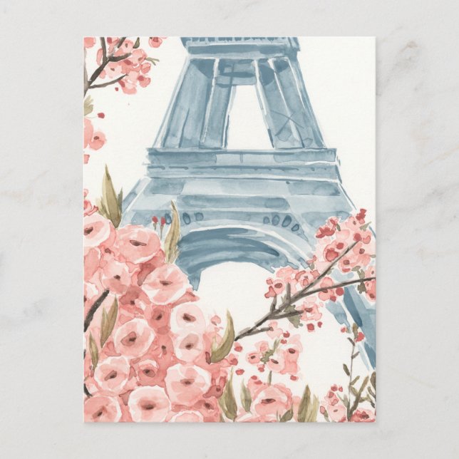 Postal Florecimiento del cerezo en París (Anverso)