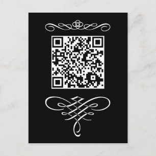 Postal Florecimiento del código QR
