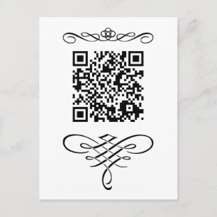 Postal Florecimiento del código QR