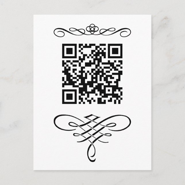 Postal Florecimiento del código QR (Anverso)