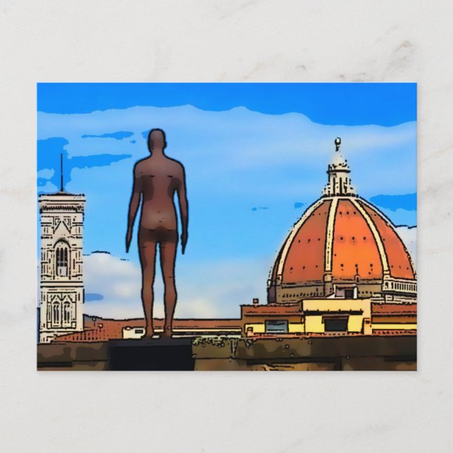 Postal Florence Duomo Dome Antony Gormley (Anverso)