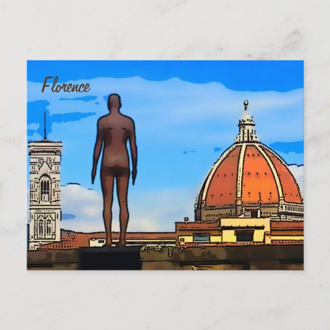 Postal Florence Duomo Dome Antony Gormley Postcard (Anverso)