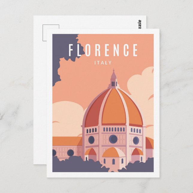 Postal Florence Italy Famous Travel Place Ilustracion (Anverso / Reverso)