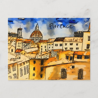 Postal Florence Italy Postcard