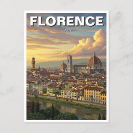 Postal Florence Italy Skyline Travel