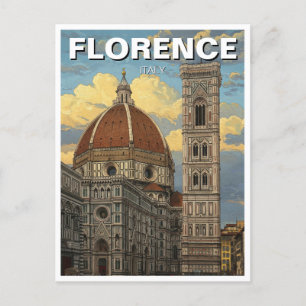 Postal Florence Italy Skyline Travel