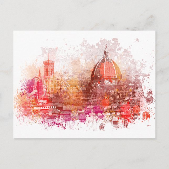 Postal Florencia - Basílica de Santa María de la Flor (Anverso)