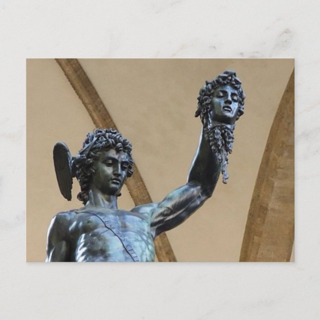 Postal florencia, escultura italia (Anverso)