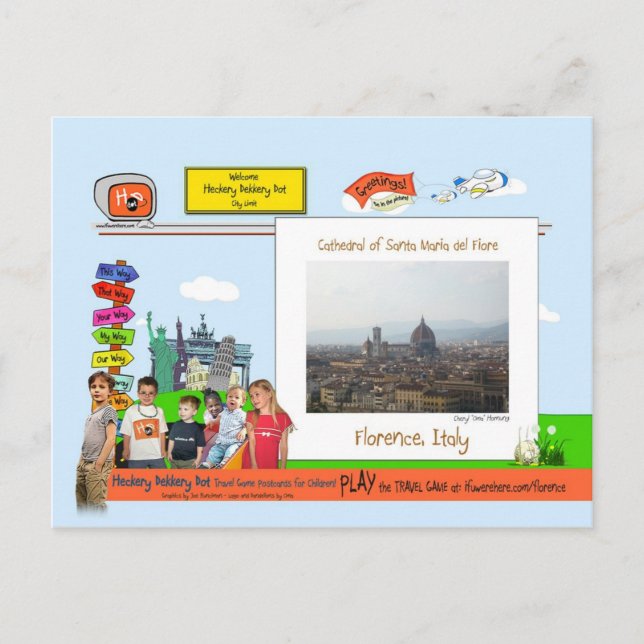 Postal Florencia, Italia (Anverso)