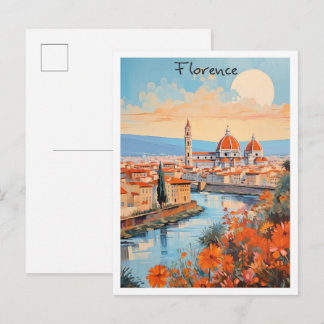 Postal Florencia Italia Arte Viaje