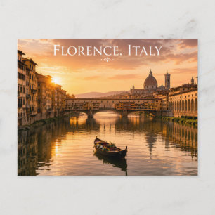 Postal Florencia Italia Atardecer Viaje