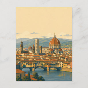 Postal Florencia Italia Duomo Viajes Antiguos